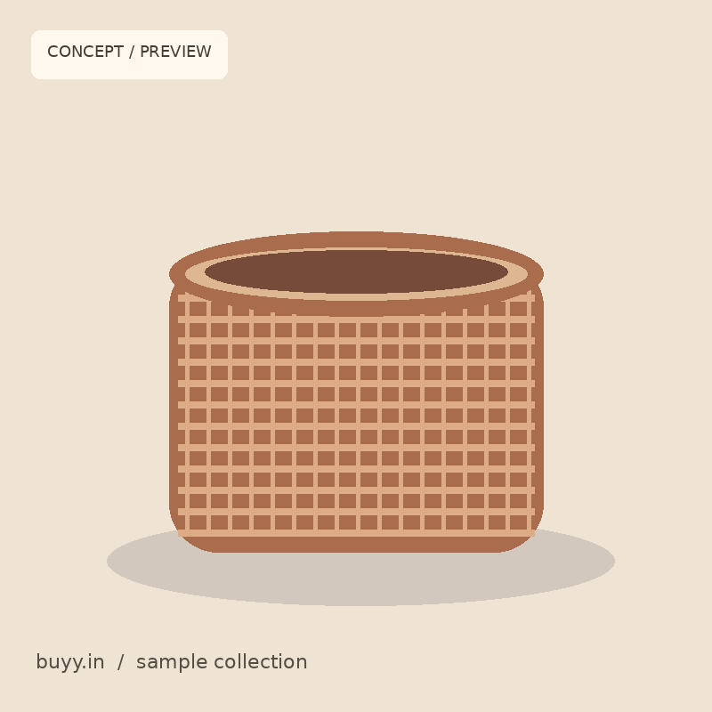 Concept illustration of a handmade basket